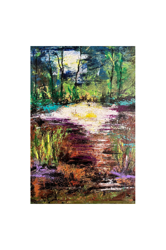 8x12 Canvas Print - Landscape by knife