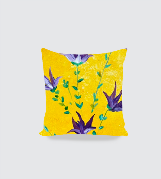 Cushion Cover Purple Flowers