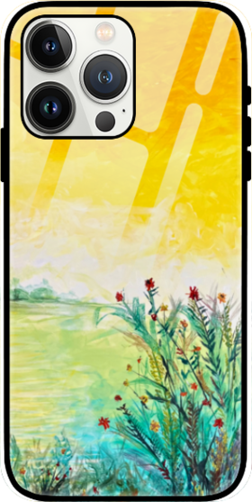 Glass iPhone Case - Sunny Meadows