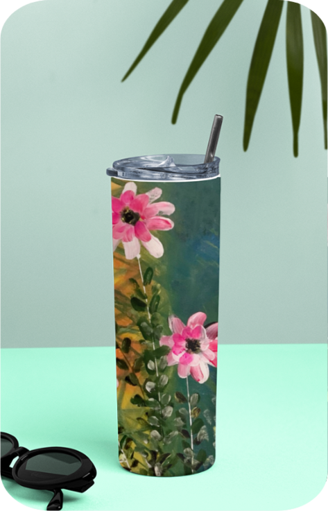 Tumbler Bottle - Pink Dogwood