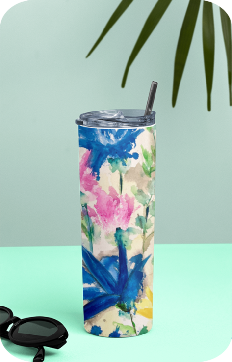 Tumbler Bottle - Spring Flowers