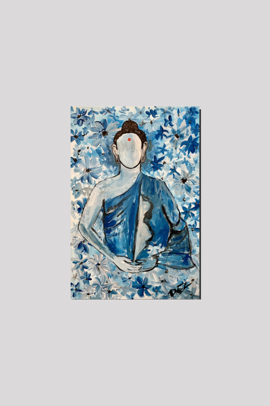 8x12 Canvas Print - Buddha in Blue