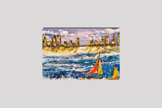 8 X 12 Canvas Print  - Boats on the water