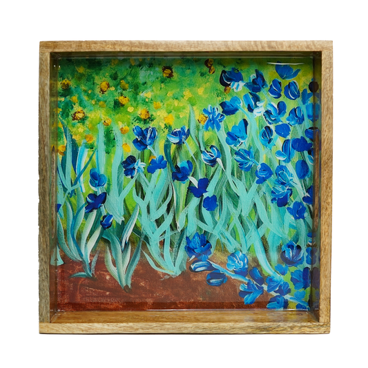 Square Tray Flower Field